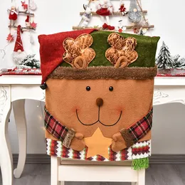 Krzesło Okładki świąteczne Elastyczne Stretch Cover Santa Clause Navidad Dinner Stół Party Decor Years