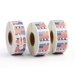 1 "x 1" Made in Usa Stickers / USA Made Etiketter / 1000 American Tillverkare Etiketter per rulle