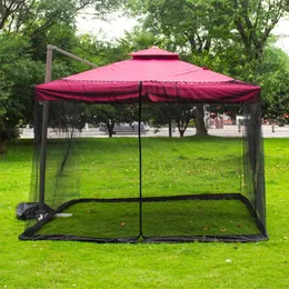 Outdoor Mosquito Net Patio Umbrella Mosquito Netting Screen UV Resistant Gazebo Style Mosquito Netting For Yard Camping Y0706