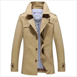 Speed ​​Sell Tong Men Long Fashion Han Edition Cultivate Morality Dust Coat Leisure Cotton Water Jacket Men's Trench Coats