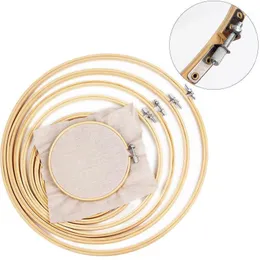 Size Embroidery Hoop Round Machine Bamboo For Cross Stitch DIY Household Craft Sewing Needwork Tool1