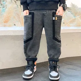 Pantaloni per bambini per ragazzi Demin Pant Lettere Autunno Jeans per bambini Abbigliamento casual Abbigliamento per adolescenti 4 6 8 12 14 anni 211102