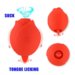 Rose Shape Wireless Vibrator APP Remote Control Sucking Tongue Licking Vibrator Panties Sex Toy for Couple