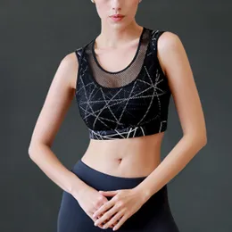 Eigene Marke Sujetador Deportivo Fitness Stoßdicht Unterwäsche Schnell trockener Schweiß Sport BH Laufen Schlaf Weste Crop Top Nahtlose BHs