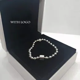 100 ٪ 925 Sterling Silver Bead Chain Bracelets for Women Fit Pandora Charms with Logo Design Lady Gift Fine Jewelry