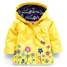 Jacka för tjejer barn regnrock vattentäta pojkar regnrockar kläder ytterkläder pojke hooded barnkläder 2-6 år 211011