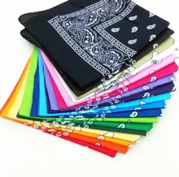 54 * 54cm Bomull Novelty Dubbelsidig Skriv ut Paisley Bandanas Cowboy Bandana Handkerchiefs Paisley Print Head Wrap Scarf FHD11