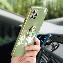 Soft Silicone Cases For iphone 13 12 11 Pro Max XS Mini XR 7 8 Plus XR 7Plus 11Promax Cover With Ring Holder Stand