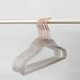 40-45cm Non-Slip Hangers Transparent Hanger Plast Klädhängare Osynlig Garderob-Hanger Rack Wholesale SN3315