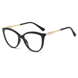Kattögonglasögon Ram TR90 och Spring gångjärn optisk ram med tydliga linser bra kvalitet