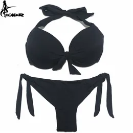 EONAR Bikini Solid Swimsuits Women Push Up Set Brazilian Cut/Classic Bottom Bathing Suits Sexy Plus Size Swimwear 210611