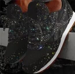 Son Kadın Ayakkabı Yüksek Kaliteli Gümüş Bahar Sneakers Chic Sequins Rahat Spor Ayakkabı Kaymaz Kauçuk Taş Boyutu 35-43 012