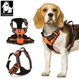 Truelove Front Range Reflective Large Pet Dog Vest Harness All Weather Padded Adjustable Safety Vehicular Leads for Dogs Pet 210729