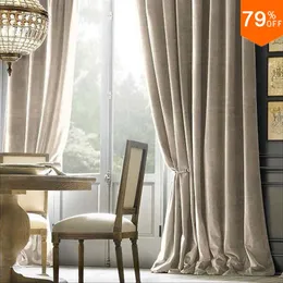 Zasłony sypialni 7 Star El Velvet Curtain Tende Color Cortinas Curtain do salonu Solidne aksamitne zasłony Blackout 210712