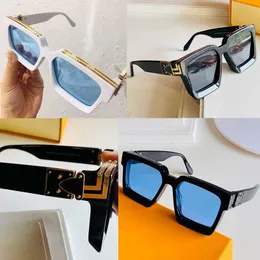 22SS Frühling Offiziell korrekte MILLIONÄR-Sonnenbrille für Männer und Frauen, quadratischer Vollrahmen, Vintage 1165W, hochwertige klassische Retro-Dekorationsbrille, Laser-Tempel