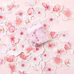 40pcs Cherry Blossoms Arts Craft Scrapbooking Stamping Sticker Po Scrapbook 종이 장식 DIY 수제 선물 랩