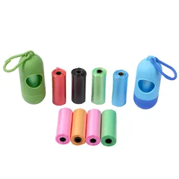 Portabla husdjurshundavfallspåsar Dispenser Collector Safe Icke-Toxic Mascotas Waste Poop Bag Dispenser Dogs Cat Products PETS Cleaning Accessories HY0338