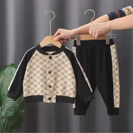 Spring Autumn Baby Boys Girls Clothes Set Infant Kids Jacket Pants Toddler Fashion Costume Children Tracksuits 6M-5T