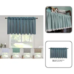 Gardindraperier Valance Bekväm blackout Solid bondgård Kort drape rustikt ljusfiltreringsfönster