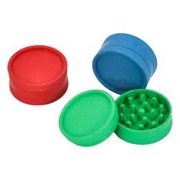 2022 new Portable 40MM two layers Degradable Plastic Grinder of 5 colors Custom Logo available Cigarette Smoking Container