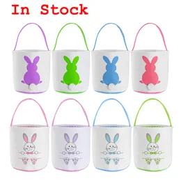 Easter Basket Wholesale Festive Cute Bunny Ear Bucket Creative Candy Gift Bag Easters Egg Tote Bags with Rabbit Tail