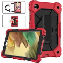 3-Katmanlar Samsung Galaxy Tab T220 / T500 / T290 için Darbeye Tablet Kılıfı / T500 / T290, [C2 Serise] Kickstand ve Omuz ile Ağır Hizmet Koruyucu Kapak / Kolu Kayışı, 10 adet Karışık Satış