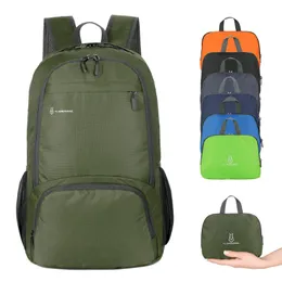 야외 가방 가벼운 접이식 배낭 스포츠 가방 남성 여성 방수 포장 가능한 여행 하이킹 데이 팩