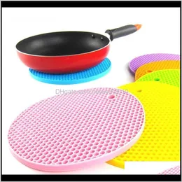 Mats Pads Decoration Kitchen, Dining Bar Home & Garden Drop Delivery 2021 Table Pad Sile Non-Slip Heat Resistant Mat Coaster Cushion Placemat