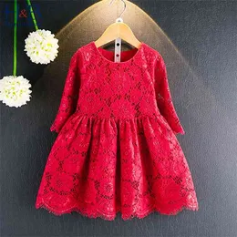 Children Clothing Girls Dress Splicing Delicate Toddler Autumn Long Sleeve Ruffle Baby Kids Party 210611