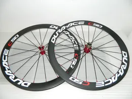 Продажа Dura Ace C50 Углеродные велосипедные Колеса 50 мм Полноуглеродистые Колессы Красные Углеродные колеса