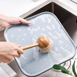 竹製ハンドル鍋クリーニングブラシパンバスタブスクラブ食器洗い機ブラシマルチファンクションキッチンツールRRE12364