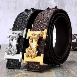 Buckles Belts 3.8 Cm Head Leather Crocodile Men's Belt