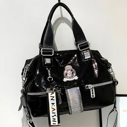 Stor kapacitet kvinnor handväska 2021 mode trend tote paljetter silver casual enkel diagonal väska axelväskor bolsa feminina 220210