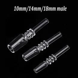 Smoking Quartzs Tip for NC KITS 10mm 14mm 18mm Joint Dab Straw Drip Tips Domeless Real Quartz Nail Glass Water Bong