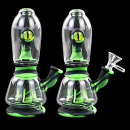 7.4 inch Smoking bong water pipe Dab Rig Monster double-filter Glass Bongs Recycler Pipes Oil Rigs bubbler heat resistant
