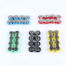 8 nodi Puzzle in metallo Fidget Catena Giocattolo per Catene per autismo ADHD Top Puzzle Decompressione Spinner a mano Portachiavi Giocattoli sensoriali Alleviare lo stress 0401