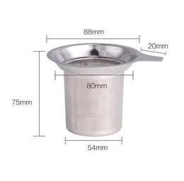 Stainless Steel Mesh Tea Infuser Tools Household Reusable Coffee Strainers Metal Loose Filter Strainer Herbal Filters SN2674