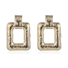 Duża geometryczna kropla Kolczyk dla kobiet Dziewczyny Gold Color Square Wisiorek Dangle Kolczyki Moda Biżuteria Boucle d'Oreille Femme 2021 Chandelie