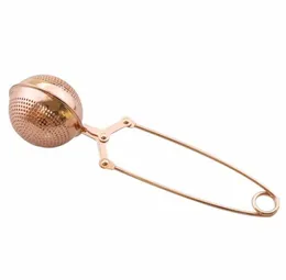 Tea strainer rose gold teas infusers stainless steel SS304 ball loose leaf filter SN5911