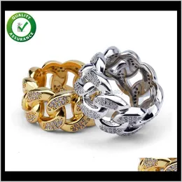 Hip Hop Mens Jewelry Commungeding Love Ring مجموعات مصممة فاخرة MEN