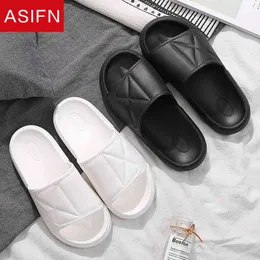 Asifn män sandaler tofflor kvinnliga sommar hem nya hem par inomhus badrum bad icke-slip tjocka mens tofflor chanclas hombre y0427