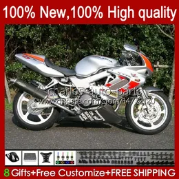 Fairings for Honda VTR1000F Superhawk VTR1000 VTR 1000 F 1000F 97 98 99 00 01 02 03 04 05 51NO.16 VTR-1000F 1997 1998 1999 2000 2001 2002 2003 2004 2005 Fairing Red Silveryy