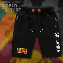 Sri Lanka Lankan Mens Shorts Beach Man Herrbräda Shorts Flagga Workout Zipper Pocket Sweat Bodybuilding Cotton LKA CEYLON X0601