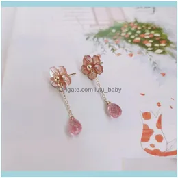 Dangle JewelryDangle 샹들리에 Daimi Faceted Water Pink Topaz Earrings Female Gemstones 14k 금은 여성을 위해 채워져 있습니다.