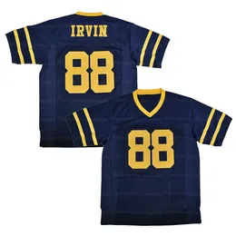 Maglia personalizzata Michael Ivrin 88 # High School Football cucita blu Qualsiasi nome Numero Taglia S-4XL Maglie Camicia di alta qualità