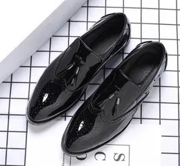 Biały Różowy Brązowy Wołowy Mężczyźni Dress Buty Work Wear Styl Round Toe Soft-Sole Fashion Business Oxfords Homme