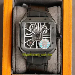 永遠の時計V3アップグレード版RRF 2020052 Horloge Skeleton 0009スイスロンダ4S20クォーツメンズウォッチブラックスチールケースクイックディスアッセンブリレザースーパーエディション