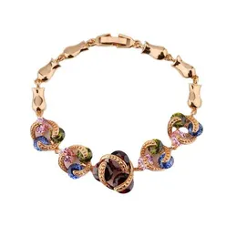 2021 biżuteria wholale Hit Moda Dign Gold Jewelri Set 18k Gold Aaa Cubic Cyrkon Bransoletka dla kobiet