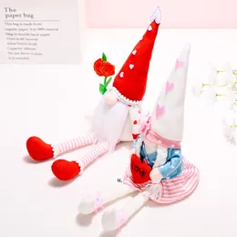 파티 용품 Gnomes 발렌타인 데이 장식 Mrs Plush Scandinavian Tomte 인형 발렌타인 선물 홈 테이블 장식품 RRD13487