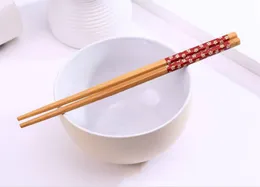 Bambusowe pałeczki Praktyczne Naturalne Woodnisties Styl Chopstick Spersonalizowany Ślub Favors Giveays Prezent KKB7262